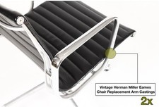 Eames Herman Miller Gruppo Alluminio Sedia Scrivania Ricambio Braccio Fusione Set di 2