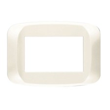 AVE 45PB03BP PLACCA TECNOPOLIMERO 3 POSTI BANQUISE  BIANCO PANNA 3 MODULI