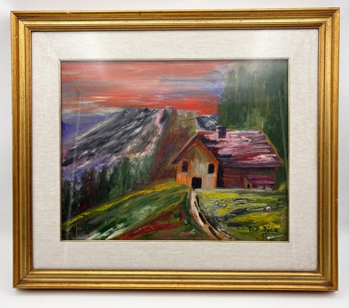 Quadro vintage 70x60 montagna