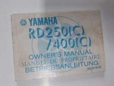 Libretto Uso Manutenzione YAMAHA RD 250 C/400 C