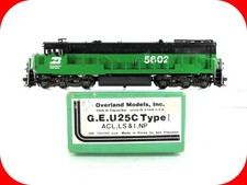 HO Scale BRASS ***BURLINGTON NORTHERN*** U25C #5602 - Overland 1953, Knuckle Cpl