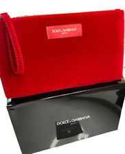 dg pouchette/trousse in velluto rosso donna