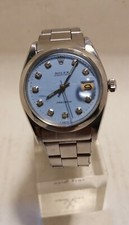 ROLEX OYSTER DATE PRECISION ACCIAIO 1960. QUADRANTE CELESTE RIFATTO. CONFEZIONE.