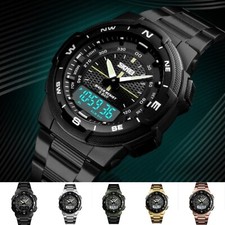 #3 Orologio Skmei da uomo doppio display digitale e analogico leggero cinturino in metallo