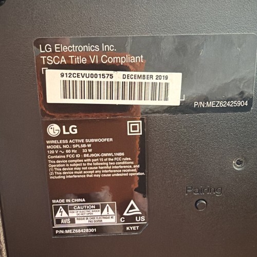 Subwoofer attivo wireless - , lg