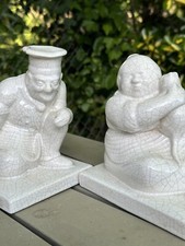 Robj & Paire De Serre Livres & Craquelé & Art Déco