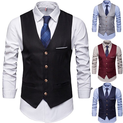 Uomo scollo abito gilet - v,