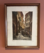 Acquaforte con cornice firmata