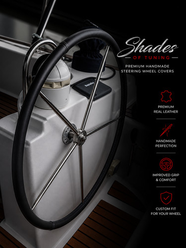 Leather steering wheel - leather,