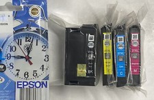 4 cartucce inchiostro originali Epson 27XL Black Cyan Magenta Yellow sveglia fattura