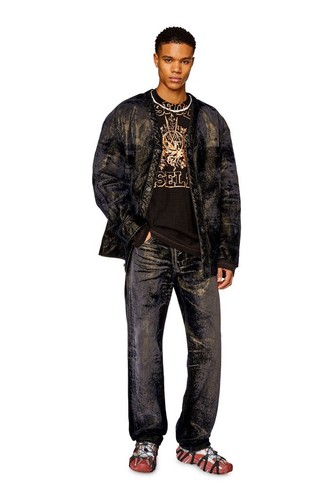Diesel shimmery denim jacket - diesel,
