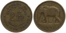 Belgian Congo - 2 Francs 1947