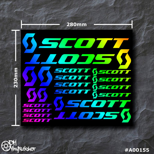 Scott sticker ologramma set - scott,