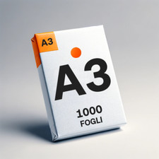 Risma Fogli Carta A3 Multiuso - 170 gr - Patinata Opaca Bianca - 1000 Fogli