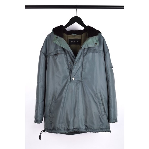 Gucci anorak metallic green