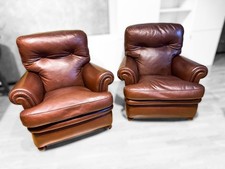 Coppia di poltrone in pelle marrone POLTRONA FRAU Vintage - OTTIME CONDIZIONI