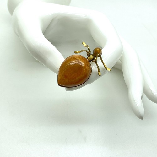 Spilla vintage ambra fatta - , a