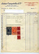 Fattura  "Aurino CAMPETELLA  F.gli - Montecassiano - Industria Trebbiatrici 1950