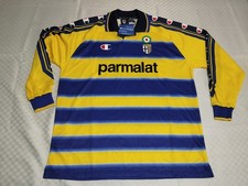MAGLIA CALCIO VINTAGE PARMA PARMALAT CHAMPION TG. XL 1999 - 2000 Jersey Shirt