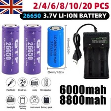 26650 3.7V 6000mAh batteria