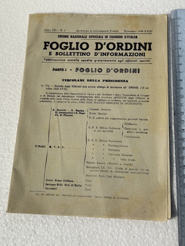 Foglio ordini unione - d’ordini,