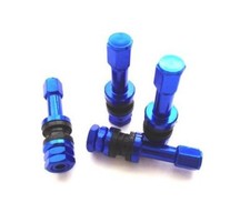 4x Blue Aluminum Racing Valve