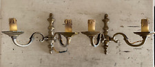 Vintage Coppia Lampadari Applique da Parete in Ottone Anni 30