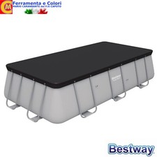 Telo Di Copertura Rettangolare Piscina Bestway Power Stell Top Copripiscina