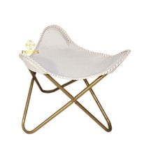 Sgabello ottomano a forma di triangolo in pelle - poggiapiedi relax soggiorno PL2-136