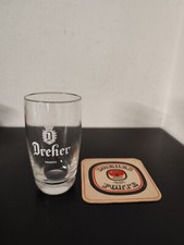 bicchiere e sottobicchiere birra dreher trieste vintage pubblicitario pubblicita