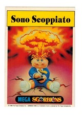 Adesivo Garbage Pail Kids Mega Card Adam Bomb italiano Sono Scoppiato