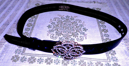 Cintura donna pelle nera - donna,