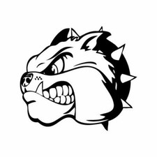 Kit 2 adesivi tuning BULLDOG 02 cane dog custom decals