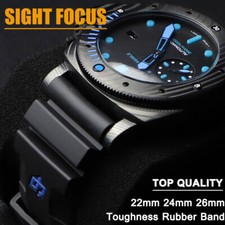 Cinturino orologio gomma 22mm 24mm 26mm per Panerai Submersible Luminor Radiomir PAM11