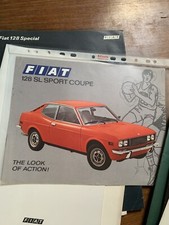 DEPLIANT AUTO VINTAGE FIAT 128 SPORT COUPE’  INGLESE 