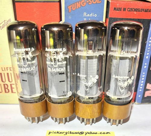 Quad el34 6ca7 amperex bugle - 6ca7,