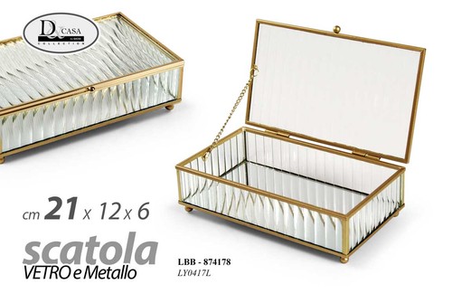 Portagioie vetro righe - vetro,