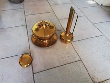 Set n. 3 oggetti ottone lucido