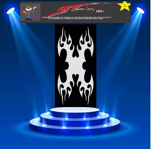 Flame modello stencil - x-,