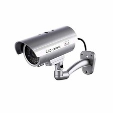 Telecamera Finta Di Sicurezza Con Led Lampeggiante Simulazione Contro Ladri_