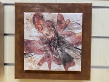 Quadro Moderno Olio su Tela 3D Doppio telaio in Legno + strass 35 x 35 Design