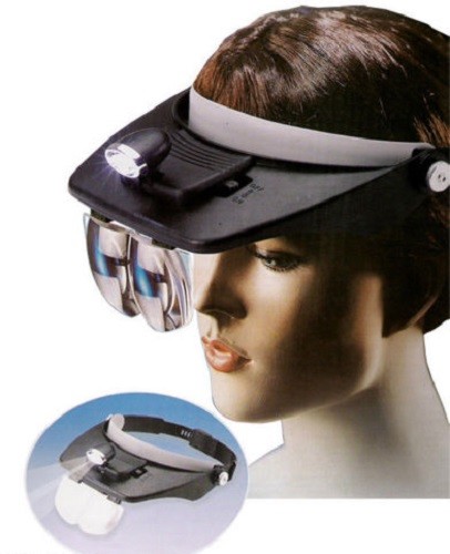 Visiera con luce lenti di - x,