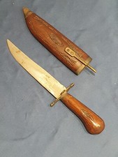 Coltello Da Caccia Daga Artigianale Prodotto In India In Legno E Ottone