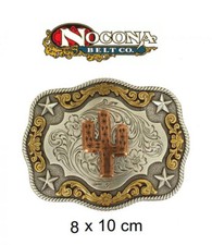 37400 Fibbia cintura western country cowboy Nocona rettangolare cactus 3 colori