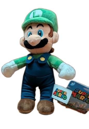 Super mario peluche luigi - luigi, con