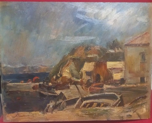 Antico quadro dipinto amerigo - quadro,