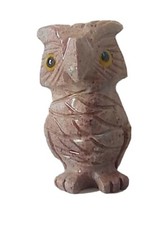 Minerali animali gufo steatite pietra dura Perù fatto a mano Collezione 