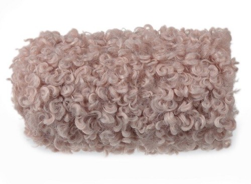 Nastro peluche riccio - , rosa
