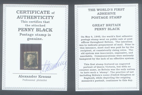 World first stamp penny - world's,