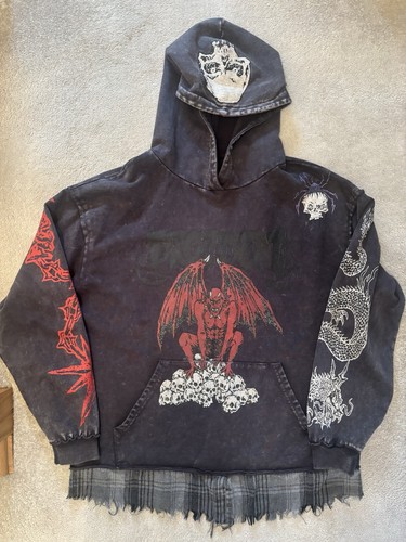 Felpa con cappuccio drop dead - con,